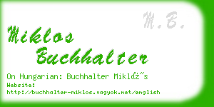 miklos buchhalter business card